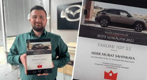 Murat Sahinkaya zählt zu den besten Mazda Verkäufer*innen in Deutschland